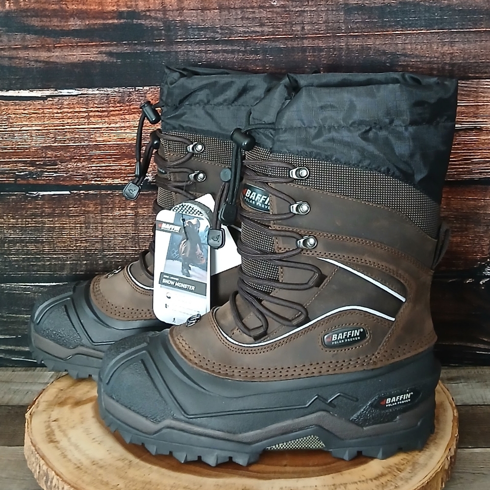 NWT Baffin Boots Men 8 Snow Monster Arctic Insulated Waterproof Brown EPIC-M010